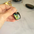 Pendentif en labradorite bélière argentée – 2,7 cm