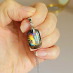 Pendentif en labradorite 2,1 cm bélière argentée