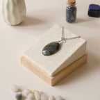Pendentif en labradorite bélière argentée – 3,1 cm