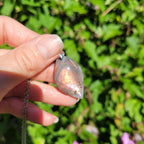 Pendentif en labradorite bélière argentée – 3,7 cm