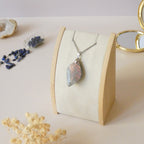 Pendentif en labradorite bélière argentée – 3,7 cm