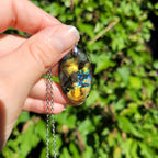 Pendentif en labradorite bélière argentée – 3,7 cm