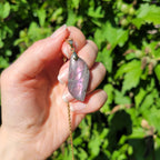 Pendentif en labradorite bélière dorée – 3,6 cm