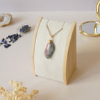 Pendentif en labradorite bélière dorée – 3,6 cm