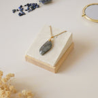 Pendentif en labradorite bélière dorée – 3,6 cm