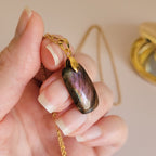 Pendentif en labradorite violette – 2,2 cm