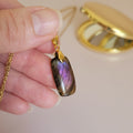Pendentif en labradorite violette – 2,2 cm