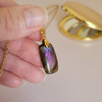 Pendentif en labradorite violette – 2,2 cm