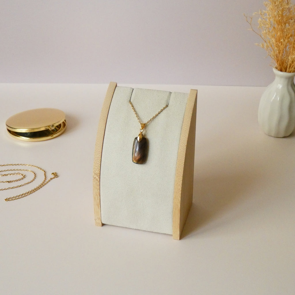 Pendentif en labradorite violette – 2,2 cm