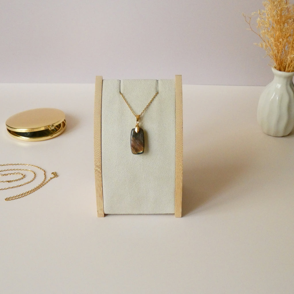 Pendentif en labradorite violette – 2,2 cm