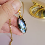Pendentif en labradorite violette – 2,9 cm