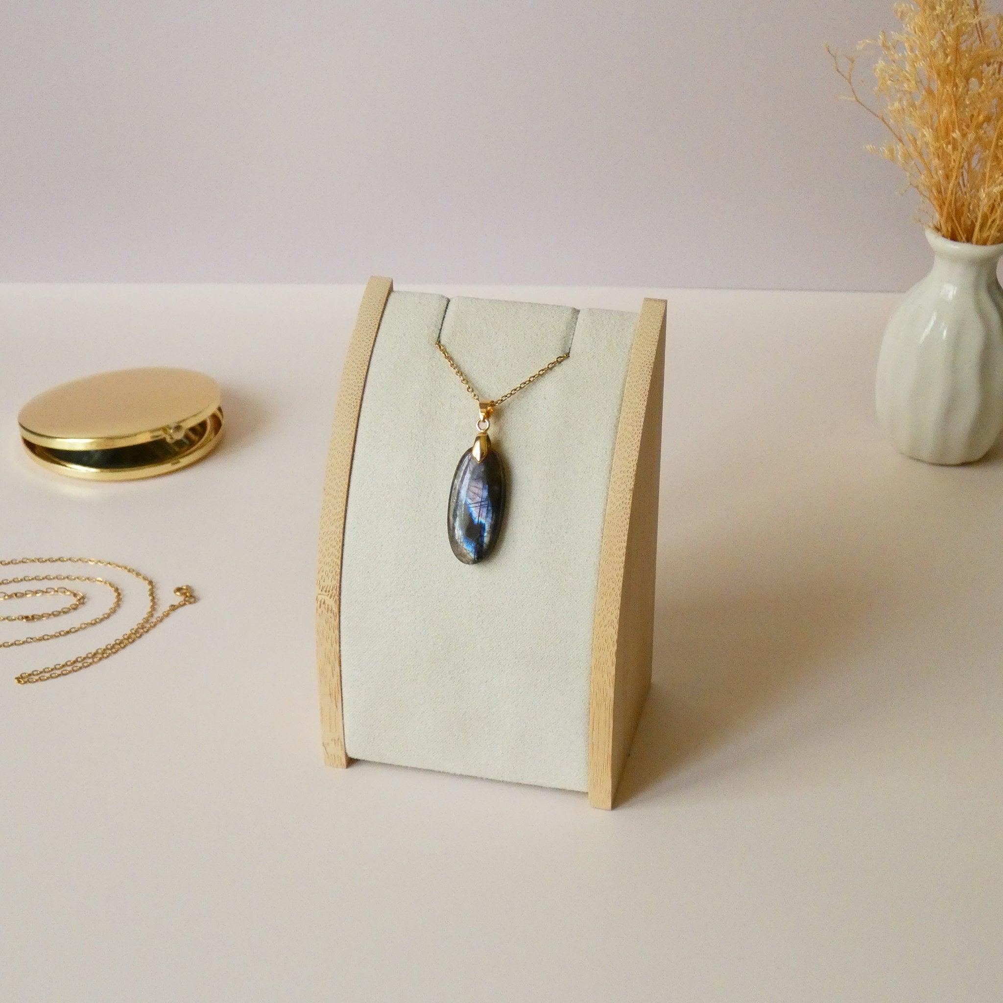 Pendentif en labradorite violette – 2,9 cm