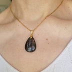 Pendentif en labradorite violette – 2,8 cm