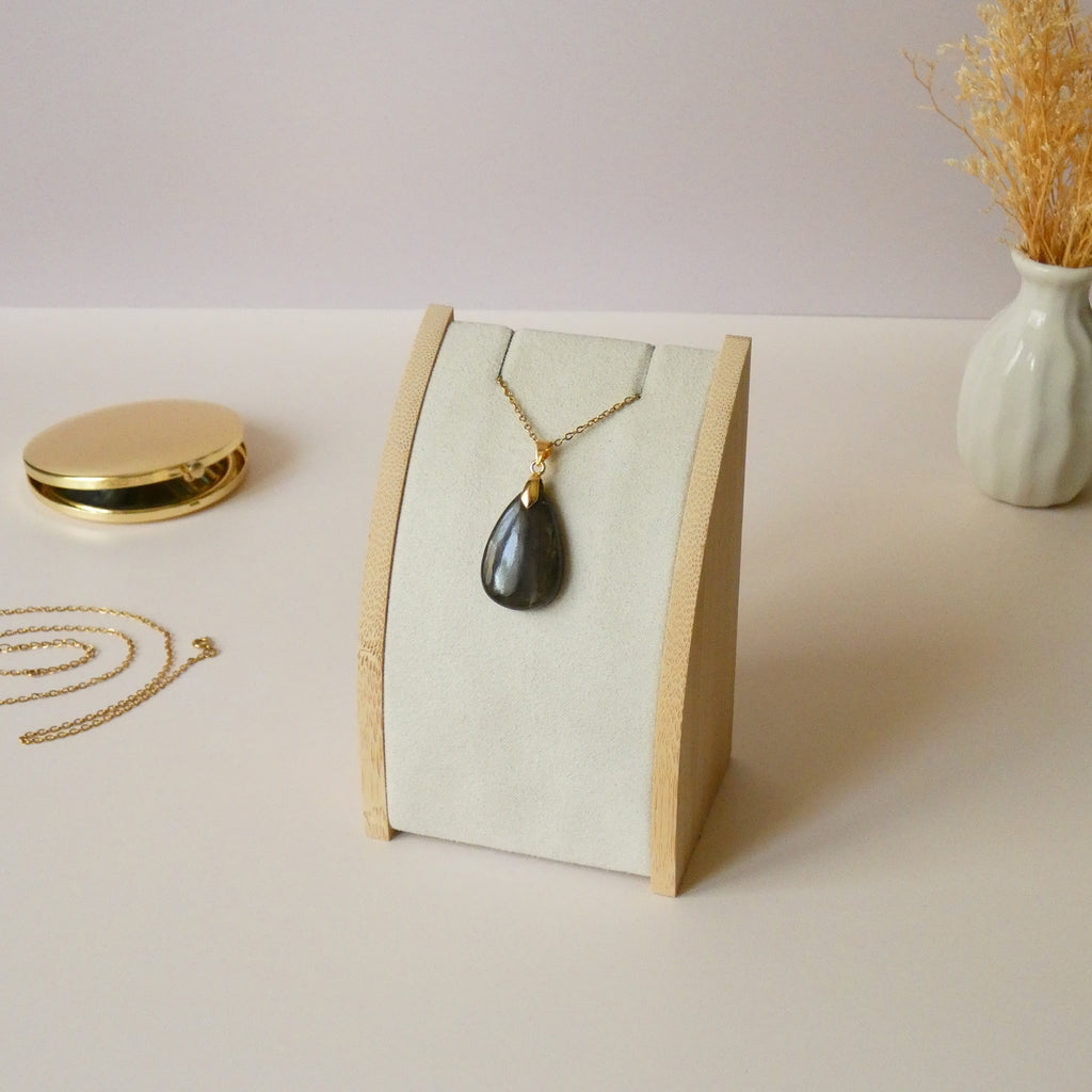 Pendentif en labradorite violette – 2,8 cm