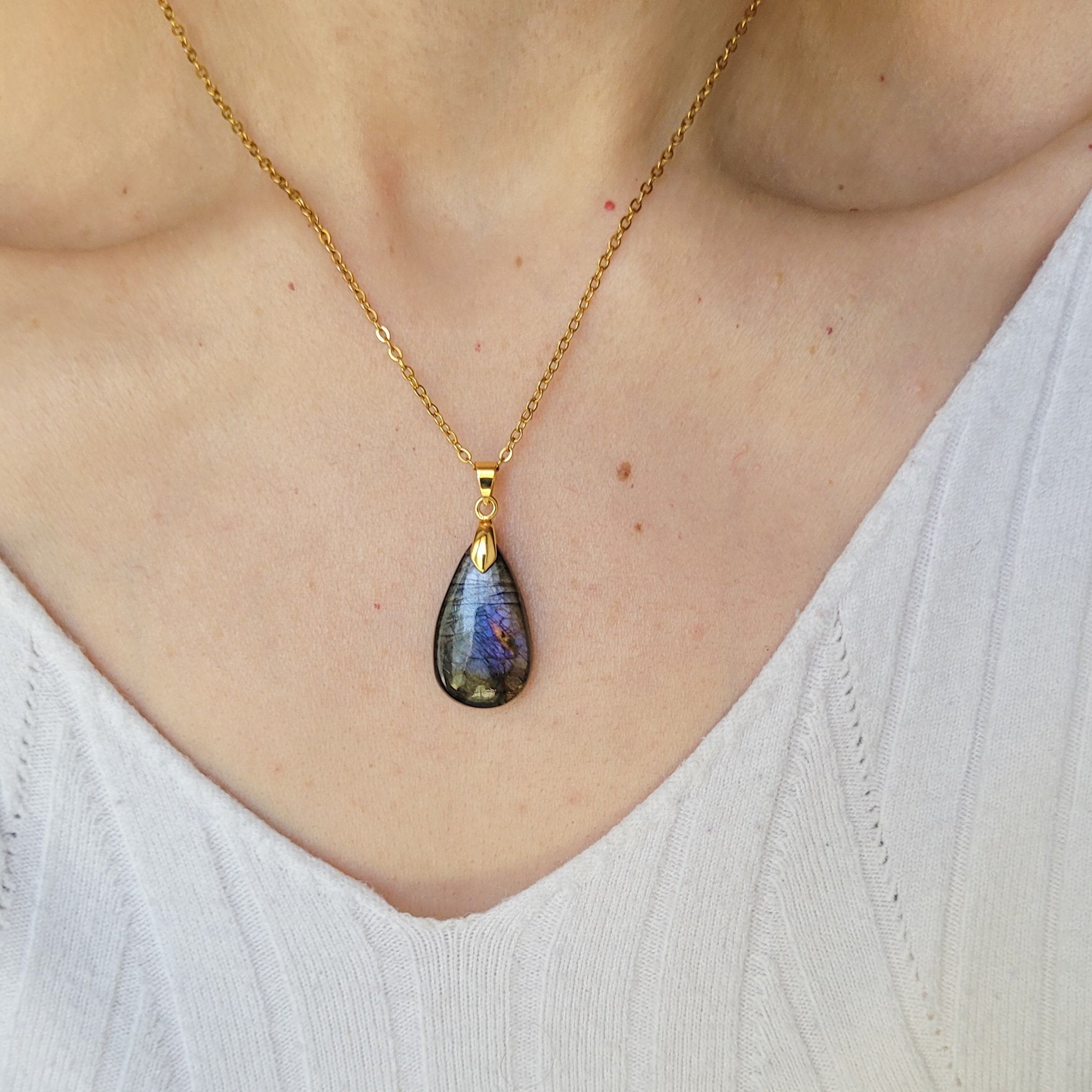 Pendentif en labradorite – 2,5 cm
