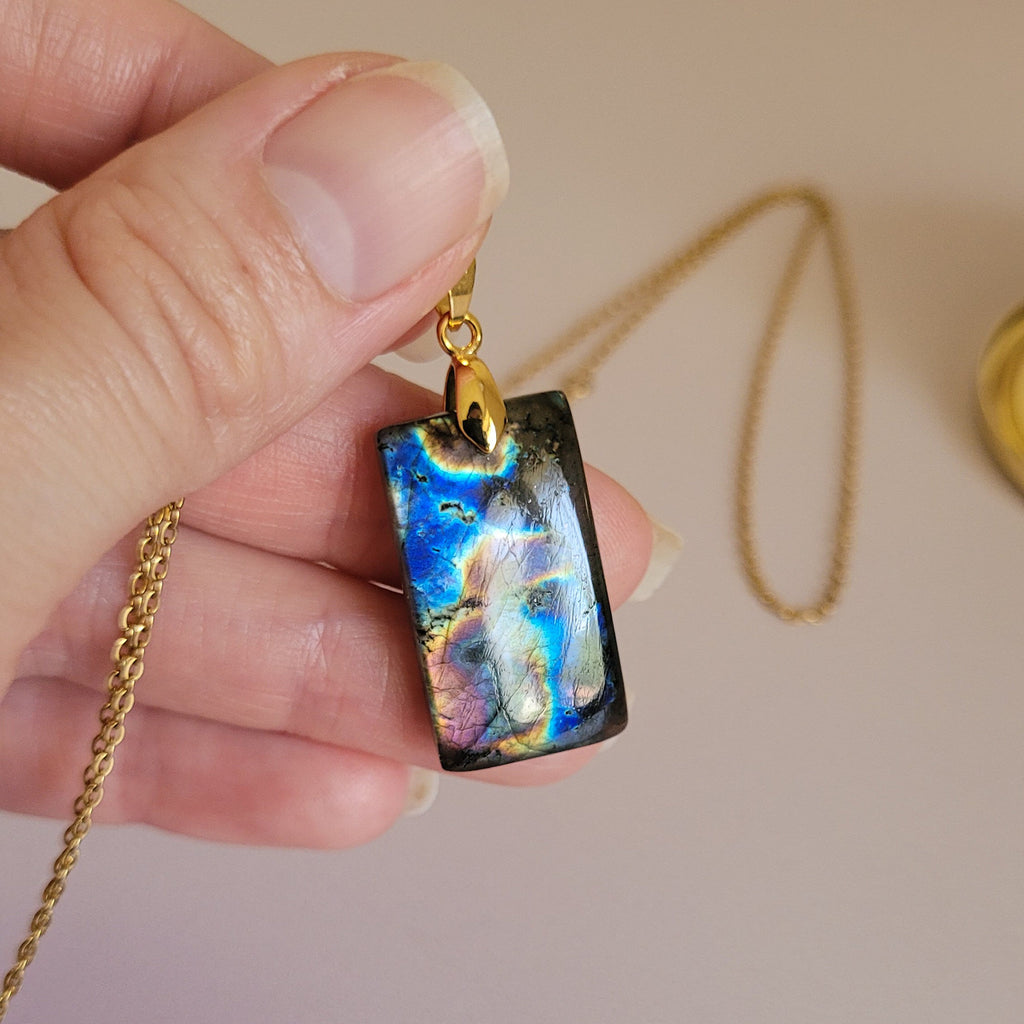 Pendentif en labradorite – 2,7 cm