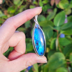 Pendentif en labradorite bleue 6,2 cm bijou artisanal