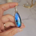 Pendentif en labradorite bleue 6,2 cm bijou artisanal