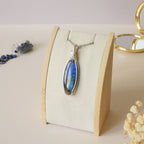 Pendentif en labradorite bleue 6,2 cm bijou artisanal