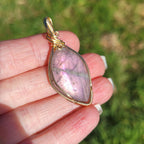 Pendentif en labradorite 4,6 cm bijou artisanal