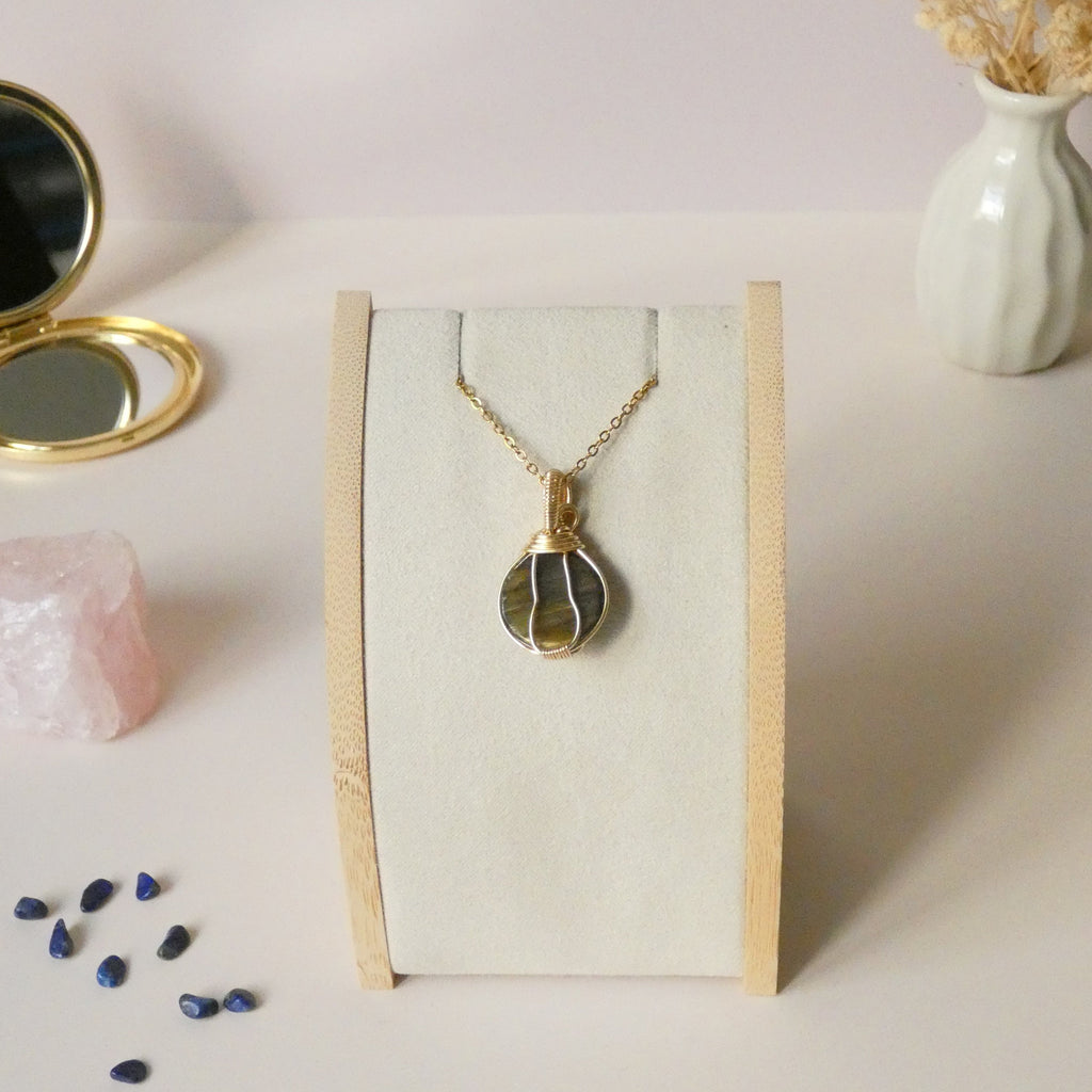 Pendentif en labradorite 3,1 cm bijou artisanal