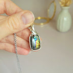 Pendentif en labradorite 3,4 cm bijou artisanal