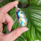 Pendentif en labradorite bleue 5,8 cm bijou artisanal
