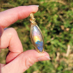 Pendentif en labradorite 4,9 cm bijou artisanal