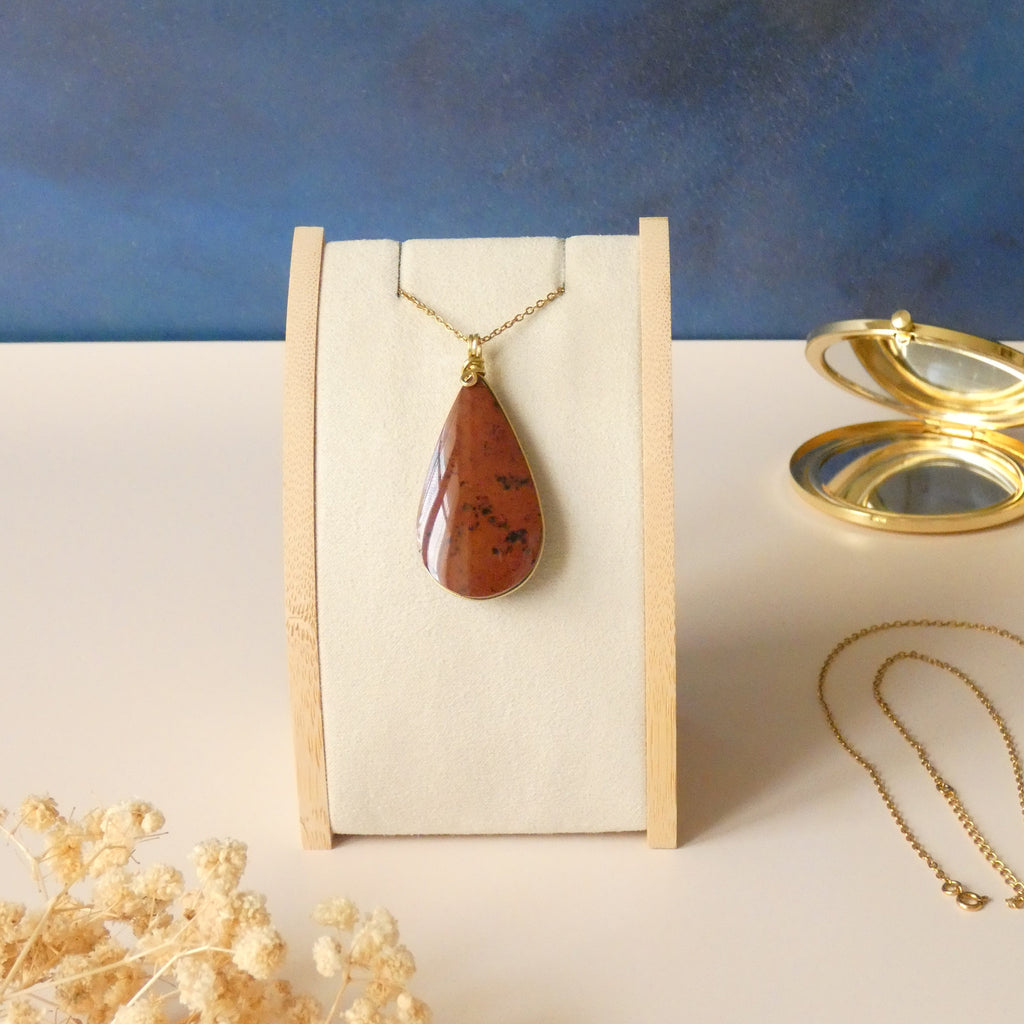 Pendentif en obsidienne acajou – 5,3 cm