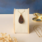 Pendentif en obsidienne acajou – 5,3 cm