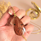 Pendentif en obsidienne acajou – 5,3 cm