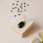 Pendentif en obsidienne argentée – 4,4 cm