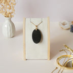 Pendentif en obsidienne dorée bélière dorée – 4,1 cm