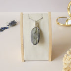 Pendentif obsidienne dorée 6,2 cm wire wrapping argenté