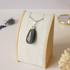 Pendentif obsidienne manta huichol double face 3,5 cm