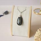 Pendentif obsidienne manta huichol double face 3,5 cm