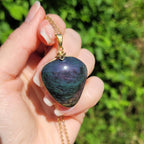 Pendentif en obsidienne manta huichol – 3,1 cm