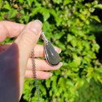 Pendentif obsidienne oeil céleste 4,5 cm wire wrapping