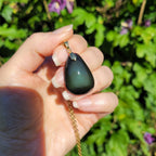 Pendentif en obsidienne oeil céleste 2,9 cm