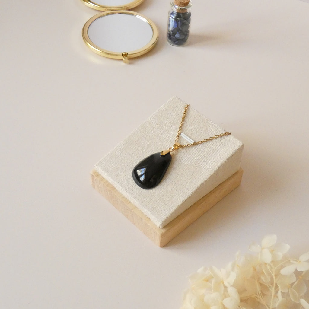 Pendentif en obsidienne oeil céleste 2,9 cm