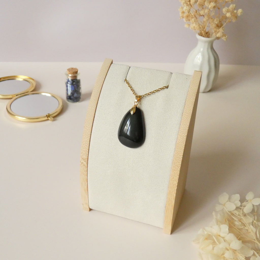 Pendentif en obsidienne oeil céleste 2,9 cm