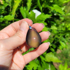 Pendentif en obsidienne oeil céleste 3,3 cm bélière argentée