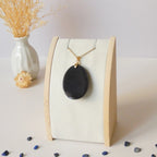 Pendentif obsidienne œil céleste – reflets violets – 4 cm