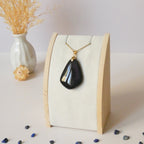 Pendentif obsidienne œil céleste – bleu et violet – 3,9 cm