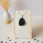 Pendentif obsidienne œil céleste – reflets bleu/violet – 3,5 cm