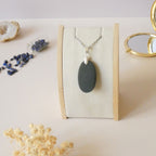 Pendentif obsidienne oeil céleste - bélière argentée - pierre naturelle