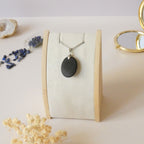 Pendentif obsidienne oeil céleste - bélière argentée - pierre naturelle