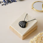 Pendentif coquillage en obsidienne oeil céleste violet rose - pierre naturelle