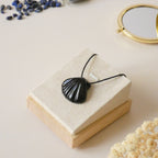 Pendentif coquillage en obsidienne oeil céleste violet orange - pierre naturelle