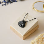 Pendentif coquillage en obsidienne oeil céleste violet - pierre naturelle